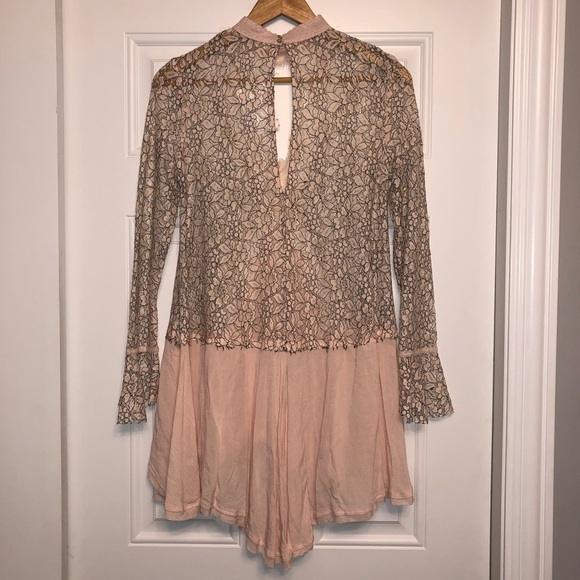Free People Blush Lace Mini Dress - Picture 3 of 5